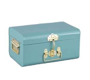 Boîte de rangement en métal galvanisé argenté pour vêtements et bijoux, légère et robuste, avec serrure, pour usage domestique - Product Image 6