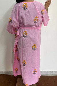 Soft Cotton Printed <b>Kaftan</b> Dress for Women with Boho Inspired Design and Maxi Length - Product Image 5