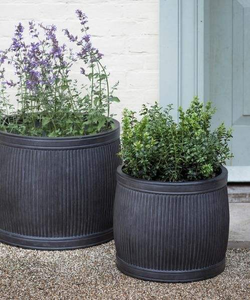 Ensemble de 2 jardinières galvanisées pour espaces publics, jardins, parcs, espaces extérieurs, balcon, patio, présentoir élégant pour plantes en provenance d'Inde - Product Image 3