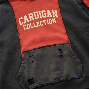 Ensemble de survêtement unisexe vintage délavé à l'acide, comprenant un sweat à capuche et un pantalon de jogging évasé, en molleton 450 g/m², style streetwear, avec bords bruts, pour l'hiver - Product Image 4