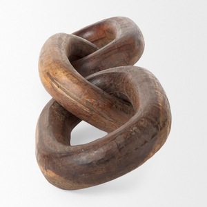 Escultura india de madera de alta calidad, hecha a mano, ligera, con temática de amor, pulida y pintada, con cadena de eslabones, decoración para el hogar, regalo para días festivos - Product Image 1