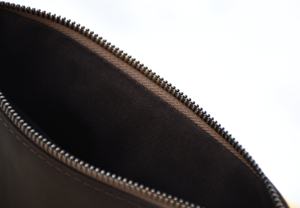 Portable Vintage Vegan Cuir Maquillage Pochette En Cuir Véritable Voyage Cosmétique Organisateur Beauté Sac pour Femmes Zipper Pouch LCB-0024 - Product Image 5