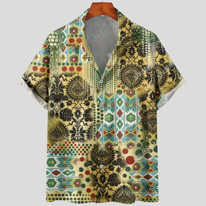 Chemises d'été unisexes 100% Polyester à séchage rapide couleur sublimation numérique tout imprimé Design 3D anti-rides respirant pas cher - Product Image 5