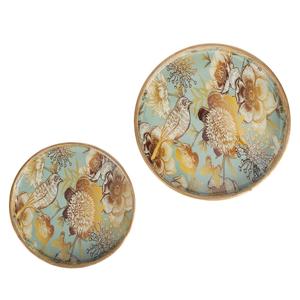 Bandeja Redonda de Madera de Diseño Artesanal, Plato Decorativo con Estampado Floral de Peonías para Pedidos al por Mayor - Product Image 4