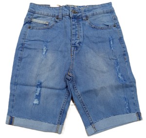 Short en denim Oxford Hip Hop pour homme, 100% fibre de bambou, séchage rapide, fermeture éclair - Product Image 1