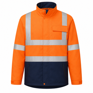 Veste de sécurité haute visibilité réfléchissante orange marine, imperméable, unisexe, pour usine, personnalisable, vente en gros, OEM, ODM, commerce - Product Image 1