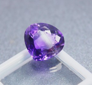 Pierre précieuse naturelle en améthyste, cristal violet certifié, pour la fabrication de bijoux, pendentif, bague - Product Image 3