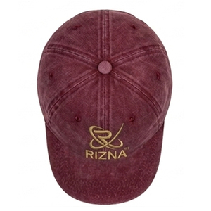 Gorra de Béisbol RIZNA de Mezclilla Twill, 6 Paneles, Ajustable, Unisex, Estilo Casual Vintage, Lavada, con Logotipo Bordado en 3D en el Panel Frontal, Azul, Algodón, Metal - Product Image 4