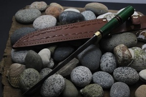 Handmade Stainless Steel Industrial Grade Professional Fish Fillet Knife Wood Handle Slide Open Blade Leather Sheath 3-Year - Product Image 3