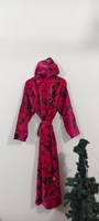 Robe kimono longue en coton tissé à la main, imprimé animalier/floral, col en V, manches longues, séchage rapide, pour demoiselles d'honneur