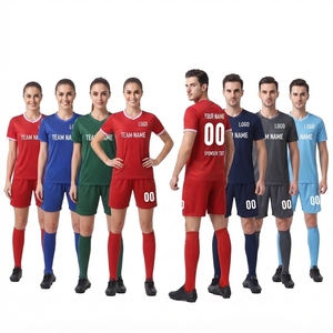 Unisex Football Uniform Short Sleeve Soccer Jersey Soccer Shorts Breathable Quick Dry Stretch High Quality Customizable <b>Tshirt</b> - Product Image 3