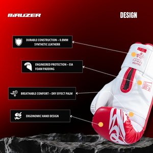 ถุงมือชกมวยคุณภาพสูงสำหรับการฝึกซ้อมมืออาชีพ MMA คิกบ็อกซิ่ง มวยไทย ทนทาน น้ำหนักเบา พร้อมสายรัดข้อมือแบบเวลโคร - Product Image 2