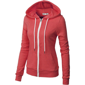 Sweat à capuche en coton pour femmes et filles, coupe classique, production OEM avec logo personnalisé, prix abordable, vêtements décontractés - Product Image 5