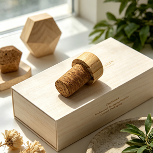 Bouchon de bouteille de vin en bois en forme de T avec bouchon en liège pour whisky, rhum, brandy, spiritueux, liqueurs, fermeture de bouteille en bois personnalisée - Product Image 6