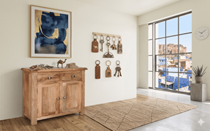 Modern Luxury Mango Wood <b>Cabinet</b> 2 Door 2 Drawer Solid Wood Credenza Living Room Furniture Home Furniture - Product Image 6