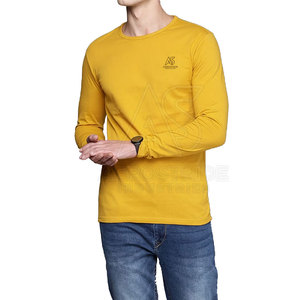 T-shirt à manches longues pour homme, col rond, en coton/polyester, avec coutures durables, design respirant et écologique, pour un style décontracté et élégant - Product Image 3