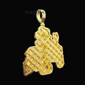Pendentif Astronaute Cartoon en Moissanite, Plaqué Argent 925, Style Hip-Hop, Bijou Unisexe - Product Image 3
