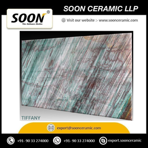 SOON CERAMIC LLP Tempest Blue, quartz écologique, dalle épaisse de 15 à 30 mm, matériau de comptoir imperméable, design contemporain - Product Image 4