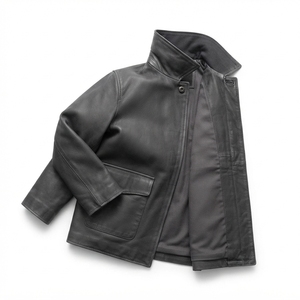 Blouson universitaire pour homme 100% polyester, col rabattable, fermeture éclair, patchwork, chaud, décontracté, printemps, extérieur en polaire, vente en gros OEM - Product Image 6