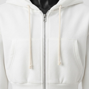 Hoodies courts pour femmes de haute qualité, faits sur mesure, en coton 100 %, légers - Product Image 3