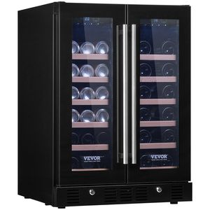 24 \ "doppia zona vino bevande frigorifero 78 lattine 20 bottiglie di capacità blu LED digitale controllo temperamento bambino blocco ETL - Product Image 1