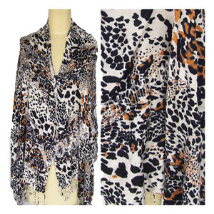 Tiger Animal Print Crepe Viscose Scarf Elegant Lightweight Fashion Accessory for Women Jungle Safari Style Neck Wrap Stylish - Product Image 4