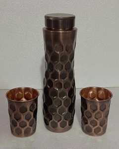 Handcrafted Antique Selling Copper Water <b>Bottles</b> Colourful Printed Drinkware Excellent for Daily Usage Customized Designs - Product Image 4