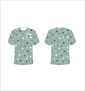 Camiseta de Manga Corta para Hombre con Estampado de Puntos, Cuello Redondo, Corte Regular, Informal, Tejida, Impresión por Sublimación, Venta al por Mayor, OEM, Personalizada - Product Image 1
