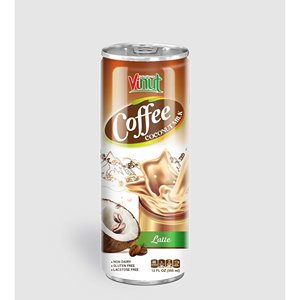 กาแฟลาเต้ผสมกะทิ กระป๋องอะลูมิเนียม 11 ออนซ์ เครื่องดื่มพร้อมดื่ม VINUT สำหรับผู้จัดจำหน่ายขายส่ง - Product Image 1