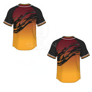 Uniforme de baseball personnalisé avec logo, respirant, à manches courtes, imprimé, léger, surdimensionné, prix abordable pour hommes - Product Image 6