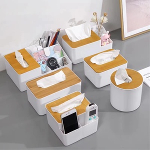 Caja de papel de madera de bambú de alta calidad para un almacenamiento de papel tisú conveniente y fácil de usar. - Product Image 6