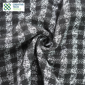 RCO-2B2133 Lana de mar reciclada PET/POLIÉSTER/RAYÓN=26/48/26 P/D, Tweeds de moda hechos con PET reciclado de conchas de ostra, mezcla ecológica. - Product Image 1