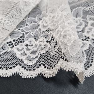 Bande de dentelle extensible festonnée à motif floral rose, largeur 16,5 cm, légère, pour lingerie, robes, décorations de mariage - Product Image 5