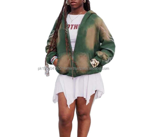 Conjuntos Deportivos Personalizados de Invierno, Bordados, con Cremallera Completa, Lavado Ácido, para Gimnasio, para Hombre y Mujer - Product Image 5