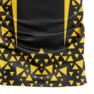 Camiseta sin mangas sublimada con diseño de animales en negro y amarillo, unisex, que absorbe la humedad, para baloncesto de invierno, personalizada, con cuello en V - Product Image 4