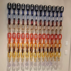 Grande Décoration Murale en Chaînes de Résine, Art Déco Écologique, Décoration Suspendue Géante pour la Maison - Product Image 4