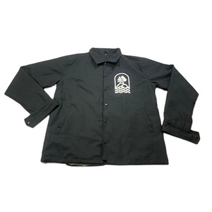 Blouson d'entraîneur en toile OEM personnalisé pour homme, coupe ample décontractée, grande taille, bouton unique, imperméable, effet délavé, col montant, pour l'hiver - Product Image 1