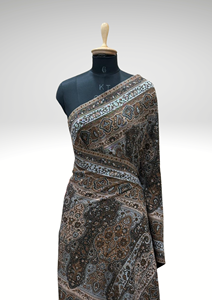 Tela de Abaya de Viscosa Jacquard de Safaa Factory Direct - Material de Lujo para Prendas Modestas con Patrón Étnico Jamawar - Product Image 2