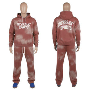 2026 OEM Personalizado Chándal de Algodón para Hombre, Estilo Jogger Acampanado, con Estampado Puff, Lavado Ácido Vintage, Holgado y Oversize, Ropa de Moda - Product Image 5