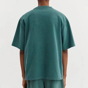 เสื้อยืดคุณภาพสูง 240 กรัม ผ้าคอตตอน 100% ทรงโอเวอร์ไซส์ ไหล่ตก สไตล์สตรีทแวร์ สำหรับผู้ชาย รับสกรีนลายปักแบบกำหนดเอง - Product Image 2
