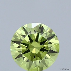 Diamante Cultivado en Laboratorio de 3 Quilates, Corte Redondo, Color Verde Intenso, Claridad VS, Certificado IGI, Diamante Suelto para Joyería, Dureza de 10 Mohs - Product Image 1