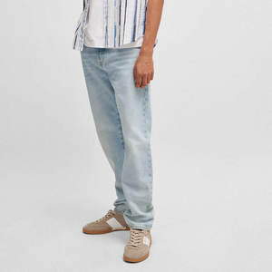 Jean déchiré et délavé pour homme, coupe slim, avec fente zippée, style streetwear - Product Image 2