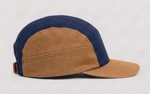 Gorra de béisbol unisex con bloques de color azul marino y marrón, estilo casual, ajuste regulable, para primavera y otoño - Product Image 3
