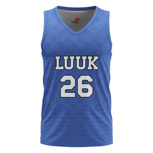 Maillot de basket personnalisé, col en V, sans manches, sublimation personnalisée, vêtements d'équipe avec logo, nom et numéro du joueur, vente en gros - Product Image 5