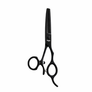 Ciseaux de coiffure professionnels en acier inoxydable, finition mate noire, pivotants à 360 degrés, pour une utilisation en salon - Product Image 2