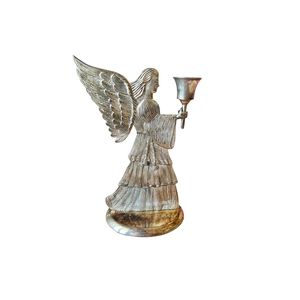 Luxury Decorative Brass Angel Figurine For Living Room Shelf Styling And Elegant Festive Gift Collection - Product Image 5