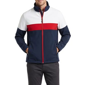 Vestes Softshell Homme Blanc et Noir Contrastées Séchage Rapide Confortables Haute Performance Fournisseur de Vêtements d'Équipe - Product Image 3