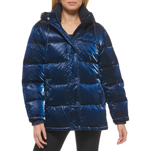Low Price Best Custom Wholesale Women's <b>Bubble</b> Jacket Cozy Winter Streetwear Short High Collar Puffer <b>Coat</b> - Product Image 1