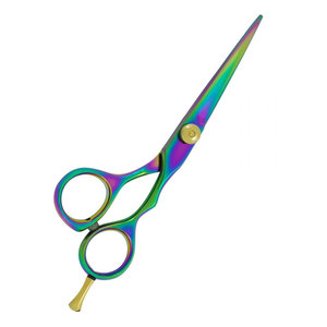 Tijeras de Barbero Profesionales de Acero Inoxidable Multicolor con Tornillo de Ajuste Dorado, Venta al Por Mayor, Más Vendidas - Product Image 2