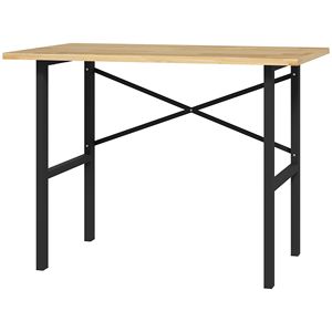46 \ "L X 28 \" W tavolo da pranzo Garage naturale/nero con supporto X Bar e tavolo naturale - Product Image 1
